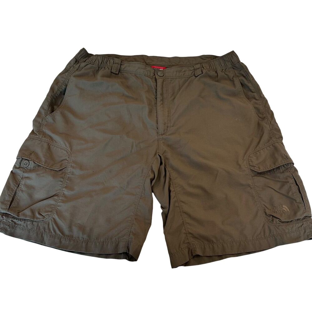 The North Face Mens XL Brown Ripstop Cargo Shorts Outdoor Hiking Gorpcore